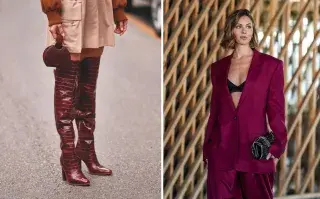 El borgoña y las botas ultraaltas son unos de los protagonistas de la nueva temporada