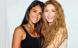 Antonela Roccuzzo con Shakira luego de su show en Miami