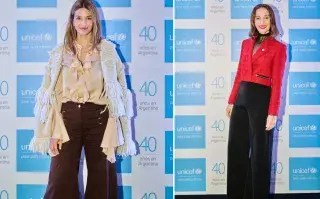 Marcela Kloosterboer y Natalia Oreiro en Unicef
