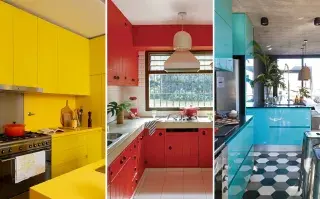 La paleta de colores es amplia y ya no hay tonos prohibidos para la cocina: amarillo, tomate y turquesa son un sí.
