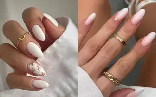Las uñas blancas son tendencia este 2025