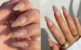 Las uñas cristales son ideales para una fiesta