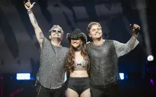 Felipe Colombo, Camila Bordonaba y Benjamín Rojas en el regreso de Erreway en Argentina