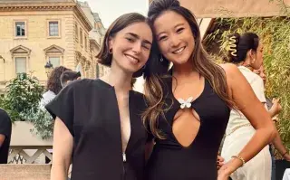 Lily Collins y Ashley Park apostaron por un look total black en la fiesta de Emily in Paris Lily Collins y su amiga Ashley Park en la fiesta de Emily in Paris