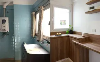 Antes y después de la cocina: con poco, se logró mucho.