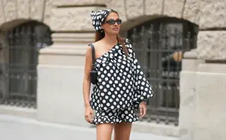 Polka dots: el estampado tendencia que adoran las celebrities y se vio en New York Fashion Week