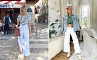 Los vaqueros blancos en corte amplio emergen como la pieza clave de la temporada: cómodos, versátiles y frescos, se transforman en el nuevo básico imprescindible del guardarropa primaveral.