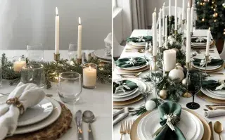 Foto de mesa navideña.