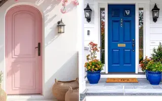 Dos puertas de colores