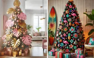 El espíritu navideño se renueva con una paleta costera y elementos naturales. Una propuesta chic que combina elegancia, calma y brisa marina.
