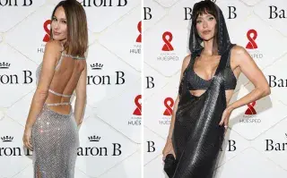 Pampita Ardohain y Brenda Gandini en el evento solidario de Fundación Huesped