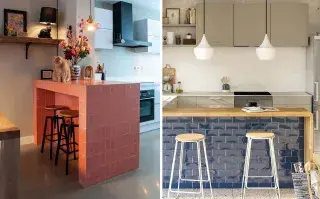 Agregar una mini barra en la cocina puede transformar el espacio y hacerlo mucho más funcional, sin necesidad de grandes reformas.