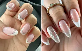 Clásicas y elegantes: 7 diseños de francesitas con brillo perfectas para fin de año