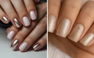 Con detalles de glitter y diseño bien festivos, ideas para estas fiestas