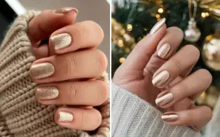 Elegantes, luminosas y fáciles de combinar, las champagne nails se posicionan como el color estrella de la temporada festiva.