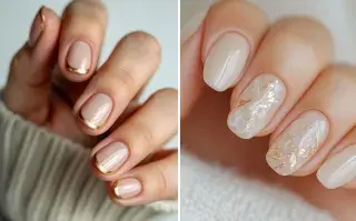 Minimalistas pero impactantes, las uñas cortas con detalles metalizados se convierten en una de las grandes aliadas del verano.