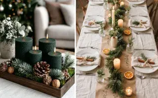 5 ideas fáciles y originales para decorar tu mesa navideña Decoración sencilla para Navidad