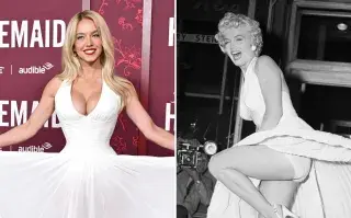 El vestido blanco de Sydney Sweeney que reinterpreta un ícono de Marilyn Monroe