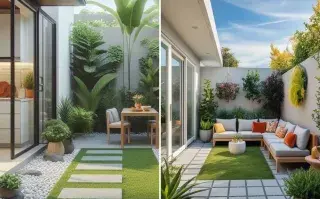 Mini patios con césped sintético: cómo lograr un rincón verde para disfrutar todo el año Mini patios con césped sintético: cómo lograr un rincón verde para disfrutar todo el año.