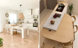 Adiós a la isla fija en la cocina: las alternativas que ganan terreno en los departamentos.