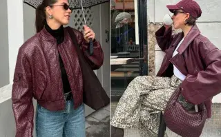 El cuero bordó llega para quedarse: cómo sumarlo a looks de todos los días 