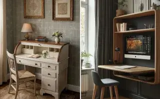 Escritorio secreter: el mueble vintage que conquista los departamentos modernos esta temporada.