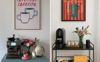 Tiny coffee corners: ideas para crear un rincón de café lindo y funcional
