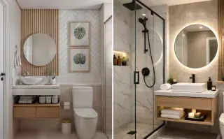 Baños de 3 m²: 5 ideas simples para que se vean más grandes Baños de 3 m²: 5 ideas simples para que se vean más grandes.