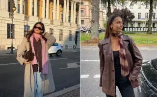 El accesorio que fue tendencia en los 2000 y está de vuelta Un mujer usando una bufanda finita para el invierno 2026