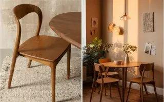 Ni sillas tapizadas ni de ratán: el modelo que gana protagonismo en los comedores de 2026 sillas de madera