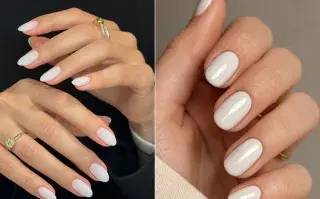 Las uñas "Coconut Latte" son la manicura blanca más elegante del invierno Coconut