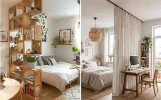 Dormitorios en monoambiente: 7 ideas simples para armar el espacio sin perder amplitud Ideas deco para dormitorios en monoambientes