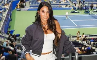 Antonela Roccuzzo en el US Open