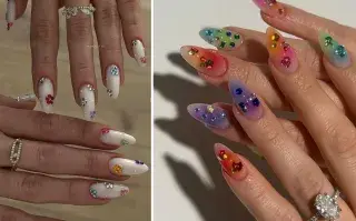 Nail Gems: los diseños de uñas con apliques que son tendencia Dos propuestas de nail art con gemas que son tendencia