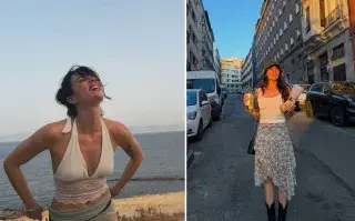 Gime Accardi marcó tendencia en Madrid con tres looks boho-chic Gimena Accardi de paseo por Europa