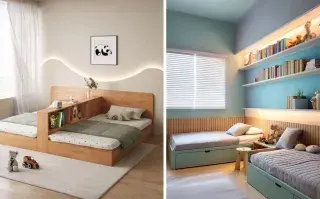 opciones para ubicar dos camas de niños