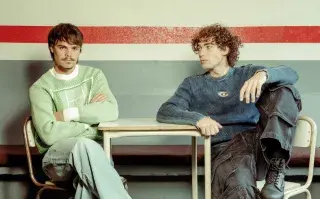 Mateo Belmonte y Toti Spangenberg: "Margarita nos cambió la vida" Toti Spangenberg y Mateo Belmonte. producción de fotos en Eléctrica Pizza