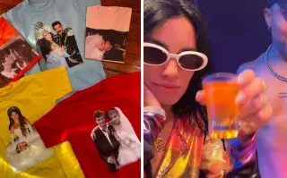 collage de lali celebrando su despedida de soltera