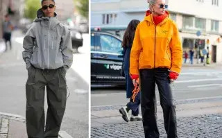 Dos looks de mujeres con estilo gorpcore