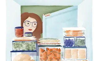 Ilustración freezer cocina