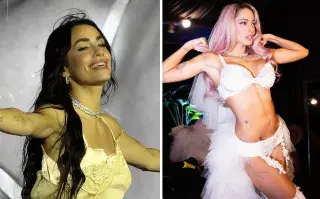 Lali Espósito y Tini Stoessel en River