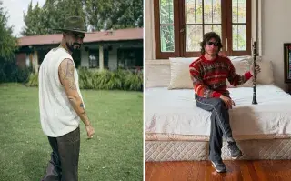 Abel Pintos en el jardín y Luis Ortega en su cuarto