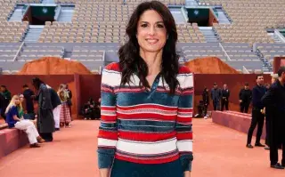 Gabriela Sabatini en el desfile de Lacoste