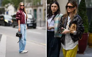 Tres mujeres con chaqueta de cuero