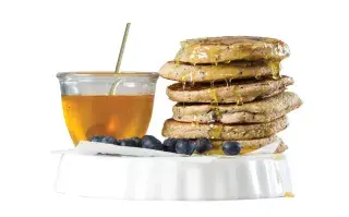 Receta de pancakes de arándanos y avena Pancakes de arándanos y avena