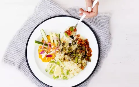 Cuscús con verduras salteadas