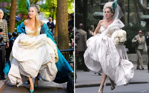 La historia detrás del vestido de casamiento de Carrie en Sex and the City