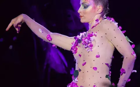 la historia de la acróbata argentina que la rompe en el show