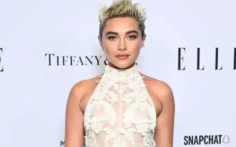 Florence Pugh impactó con un vestido con escote y transparencias 