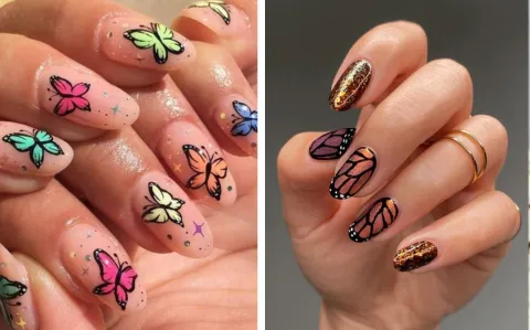 Así son las butterfly nails: 9 diseños de uñas para que te sumes a esta tendencia